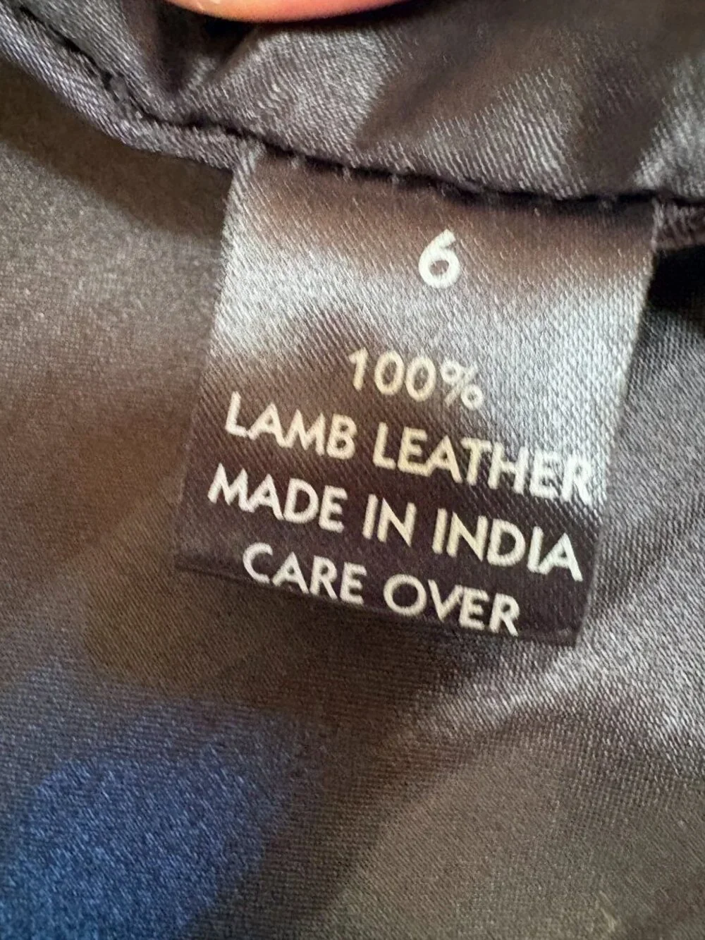 Anonymous by John Carlisle Genuine Lambskin Leather Skirt Black Size 6